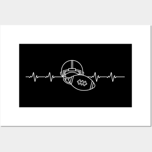 Football Heartbeat Posters and Art